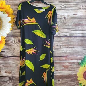 La Cera short Sleeve dress Women's medium black/Multicolored Pre-owned
